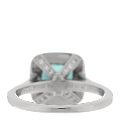Tiffany Platinum Diamond Green Tourmaline Legacy Ring 46 3.75 3 of 7