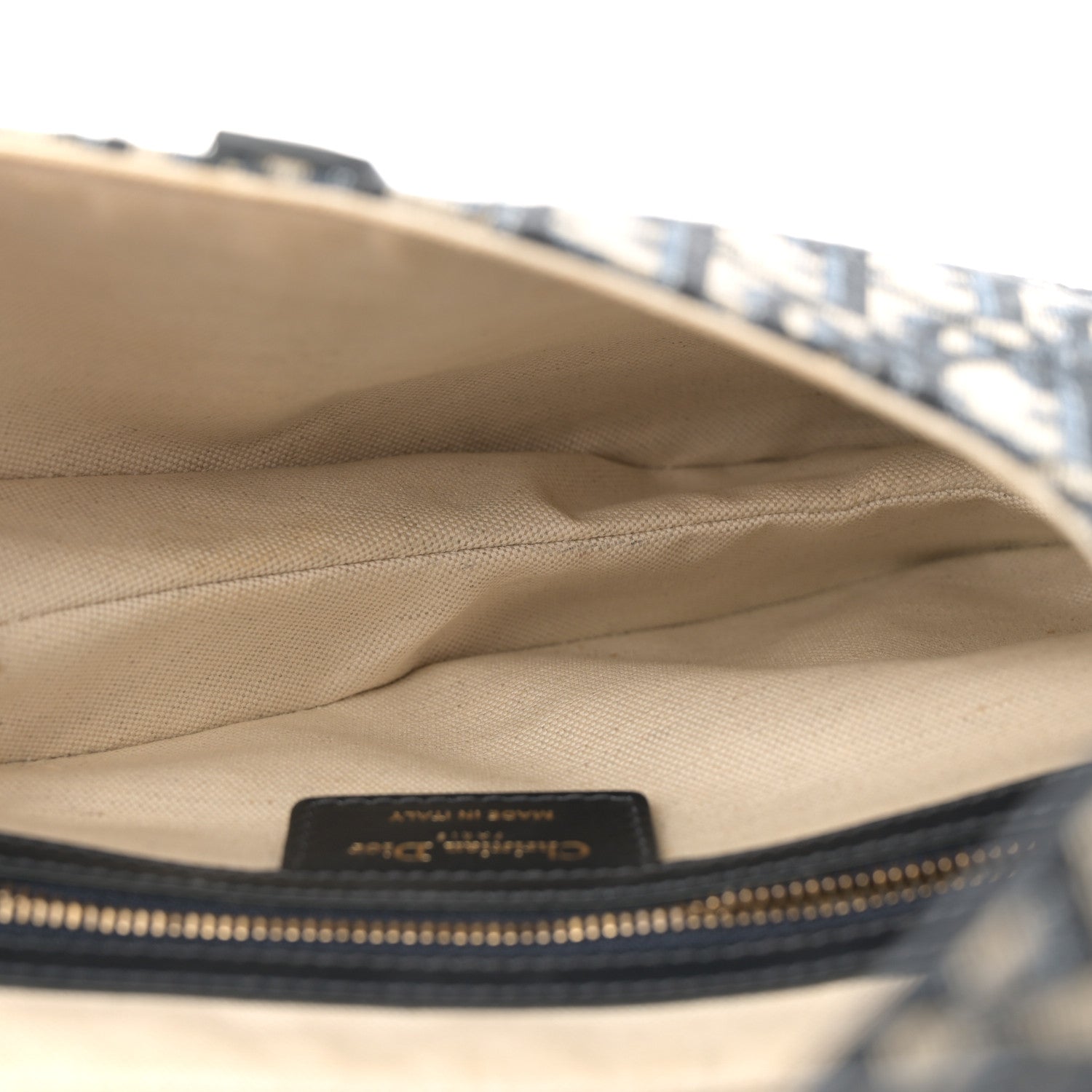 Christian Dior Oblique Saddle Bag Blue 5 of 10