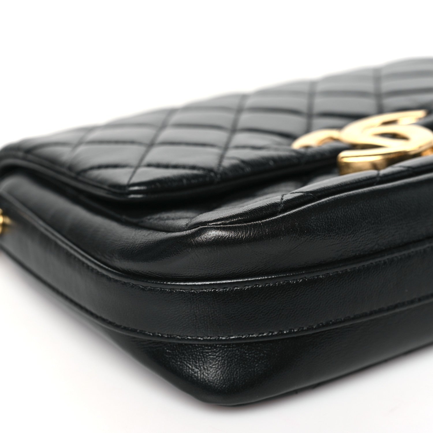 Chanel Lambskin Quilted Mini Maxi CC Flap Black 9 of 10