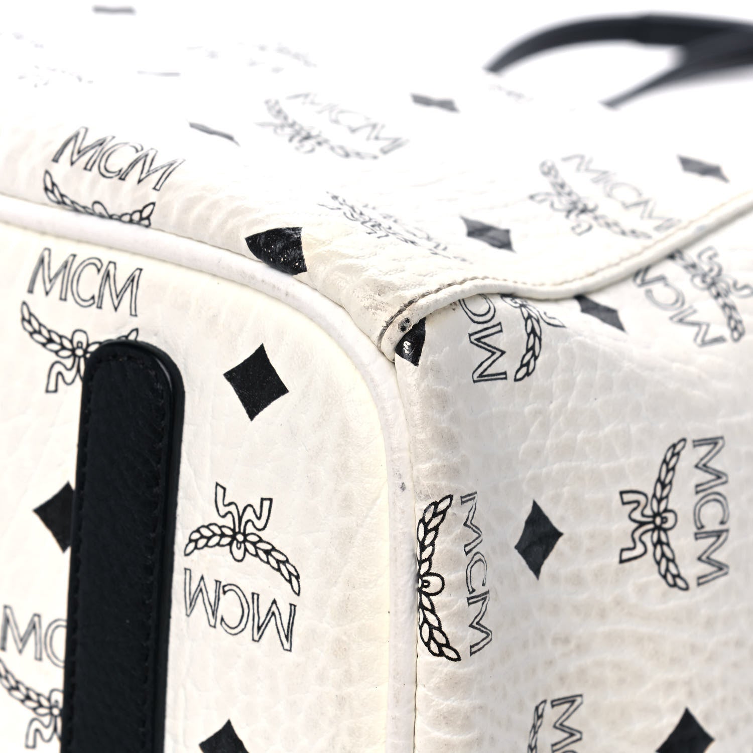 MCM Visetos Medium Project Reversible Shopper Tote White 11 of 12