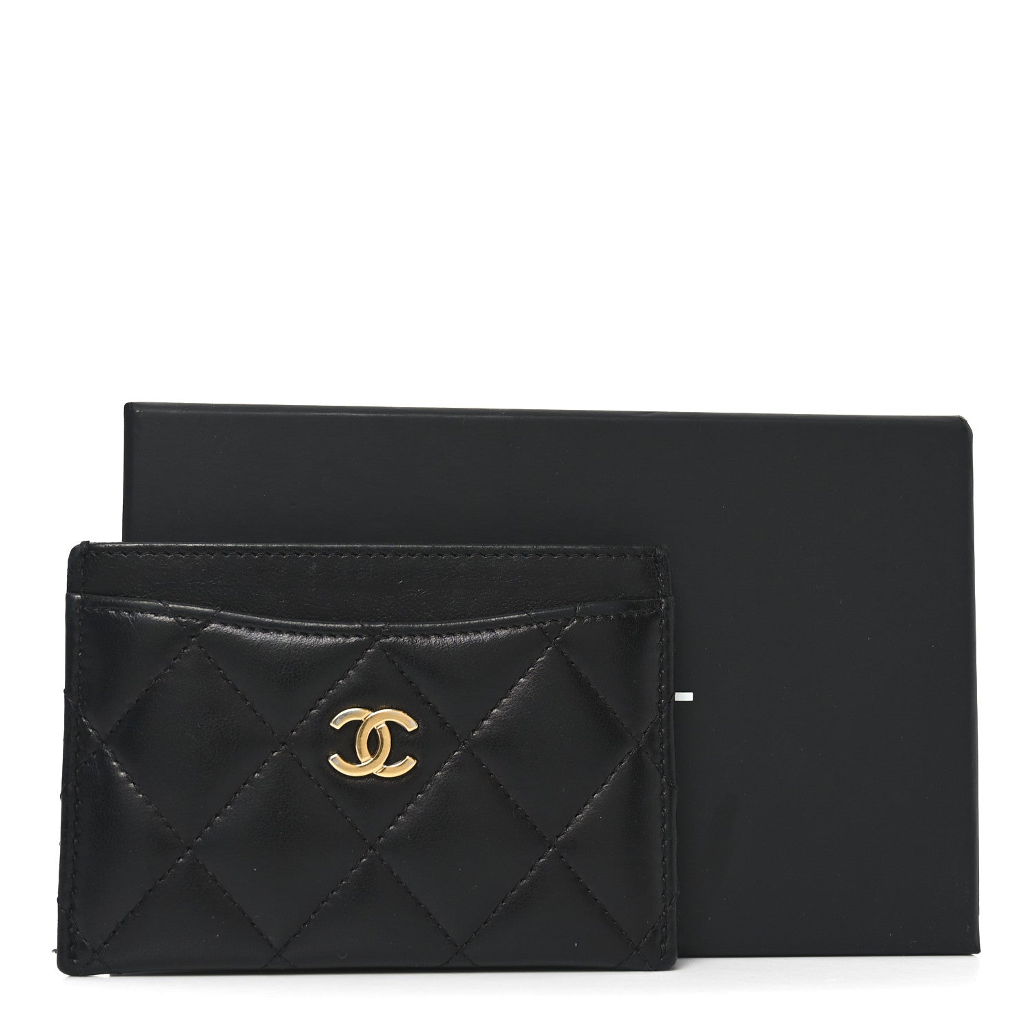 Chanel Lambskin Quilted Card Holder Black 9 of 9