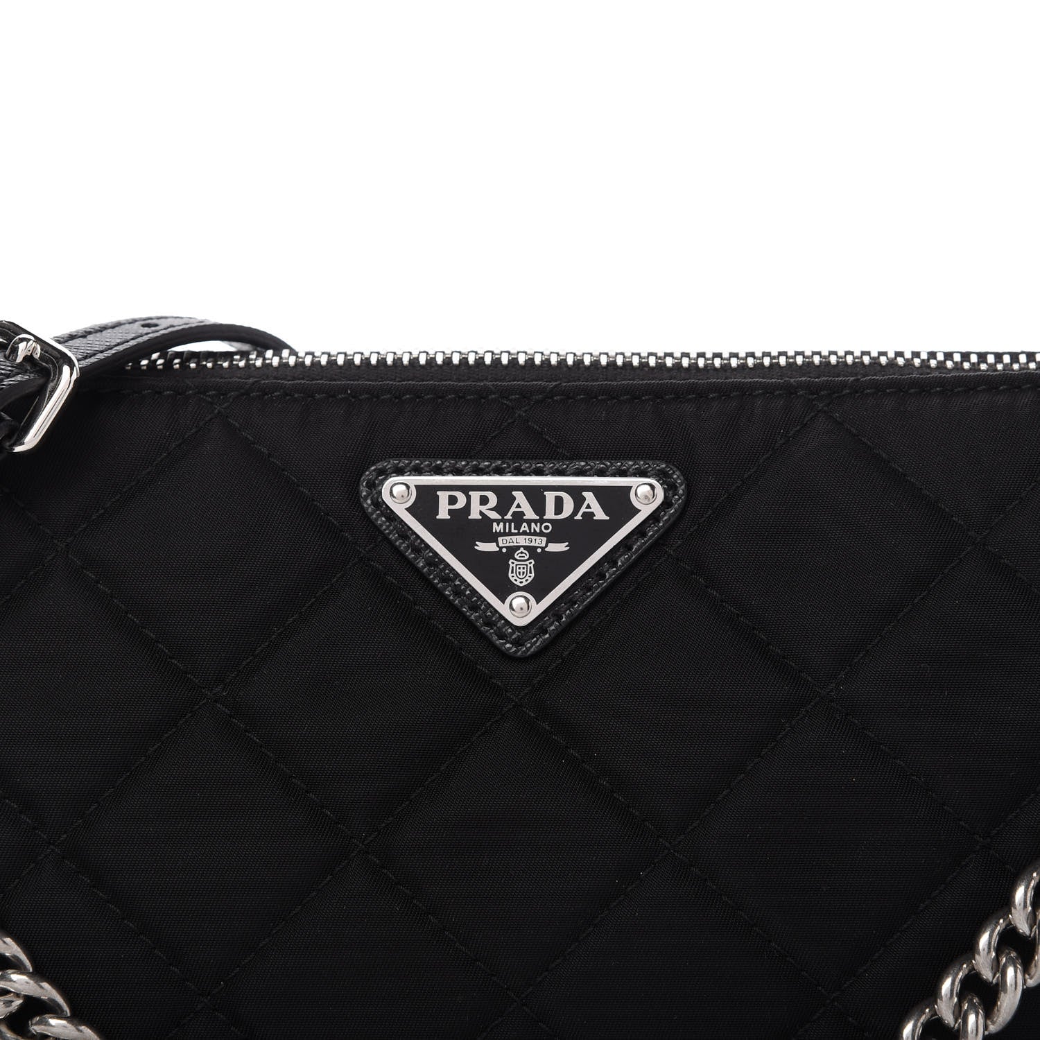 Prada Nylon Tessuto Impuntu Quilted Crossbody Bag Black 10 of 10