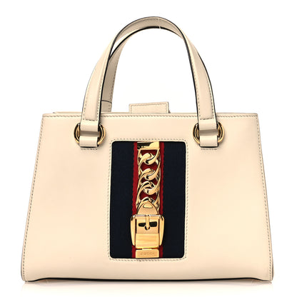 Gucci Calfskin Medium Sylvie Top Handle Tote White 1 of 10