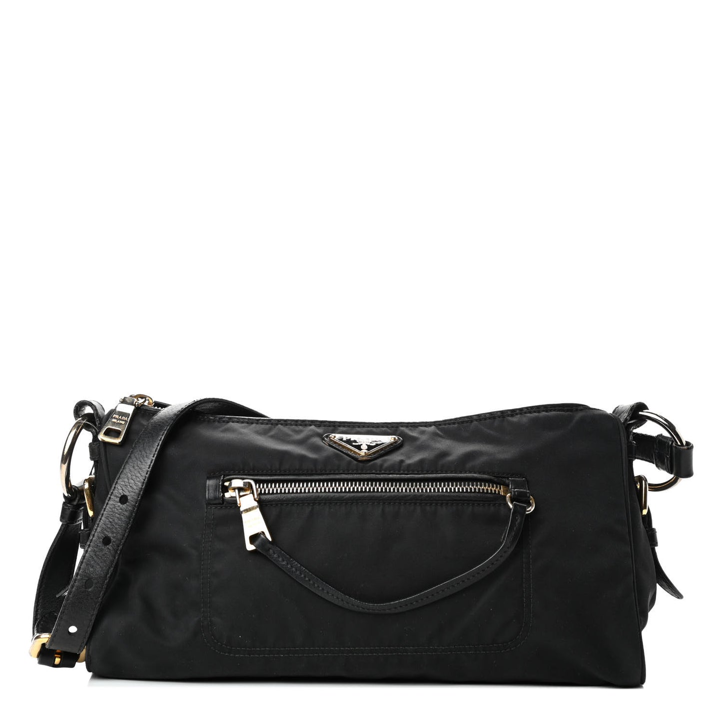 Nylon Tessuto Satchel Black