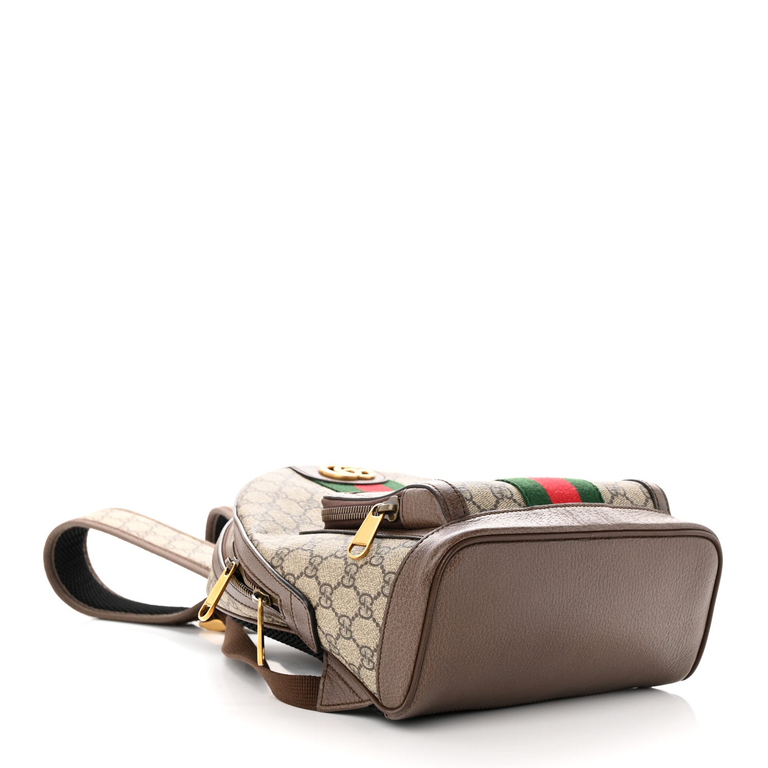 Gucci GG Supreme Monogram Calfskin Web Small Ophidia Day Backpack Beige Ebony New Acero 4 of 10