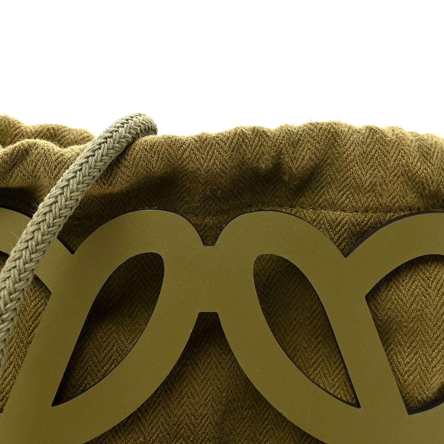 Smooth Calfskin Paula's Ibiza Small Anagram Cutout Tote Olive