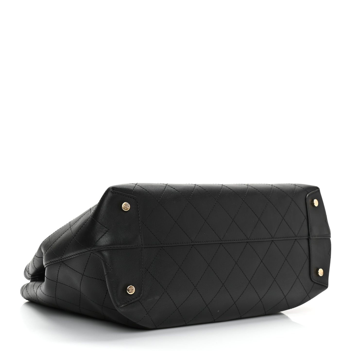 Calfskin Large Serial Shopper Tote Black