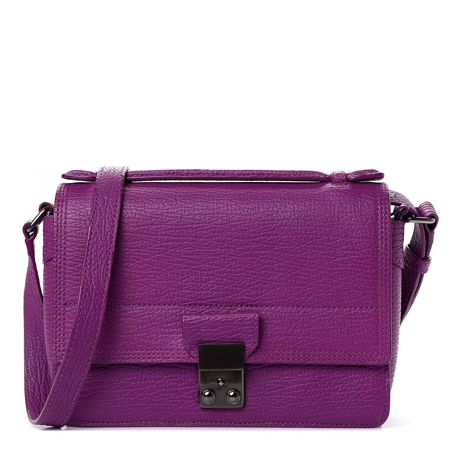 3.1 Textured Calfskin Mini Pashli Messenger Orchid