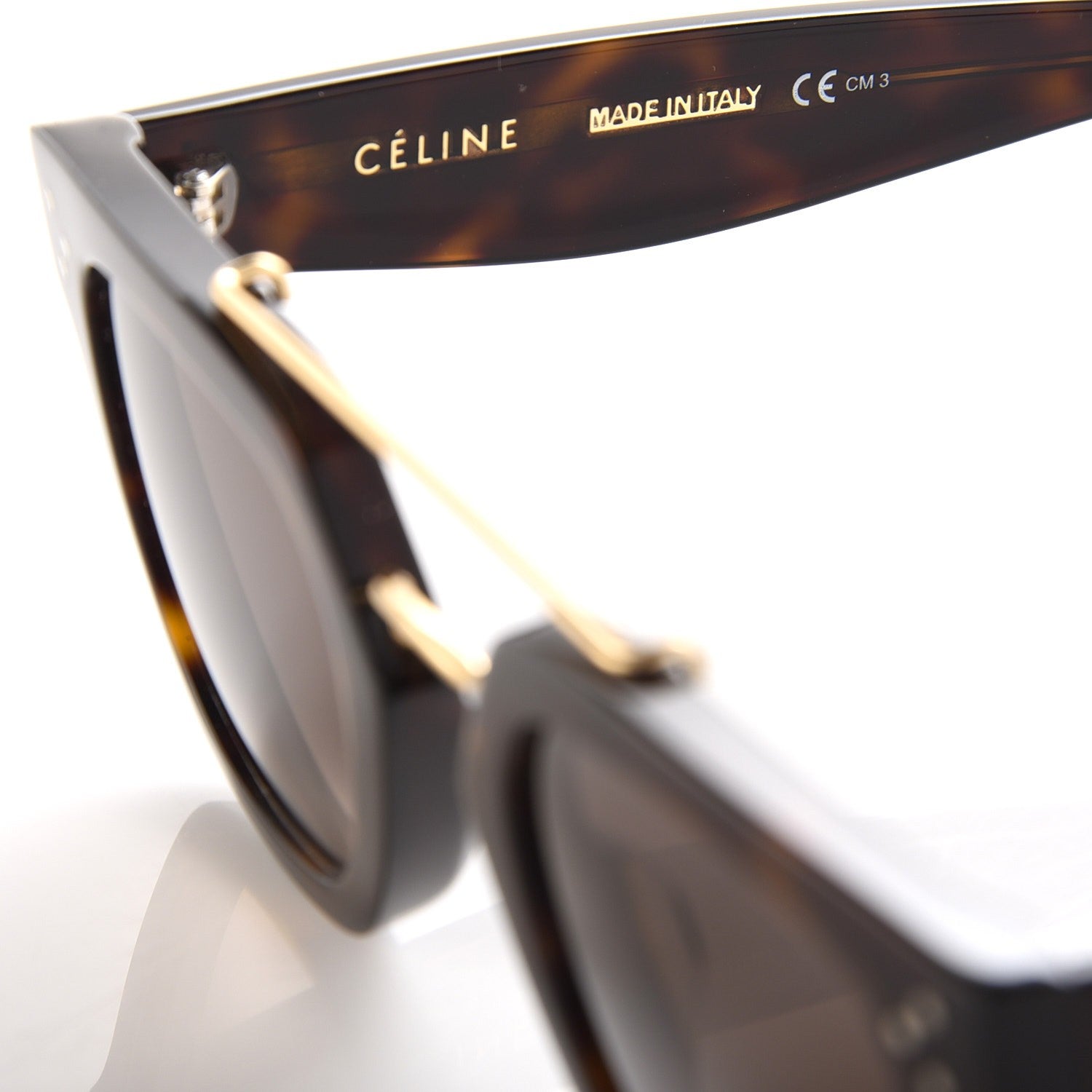 Celine Acetate Bridge Sunglasses CL41077/S Dark Havana 5 of 6