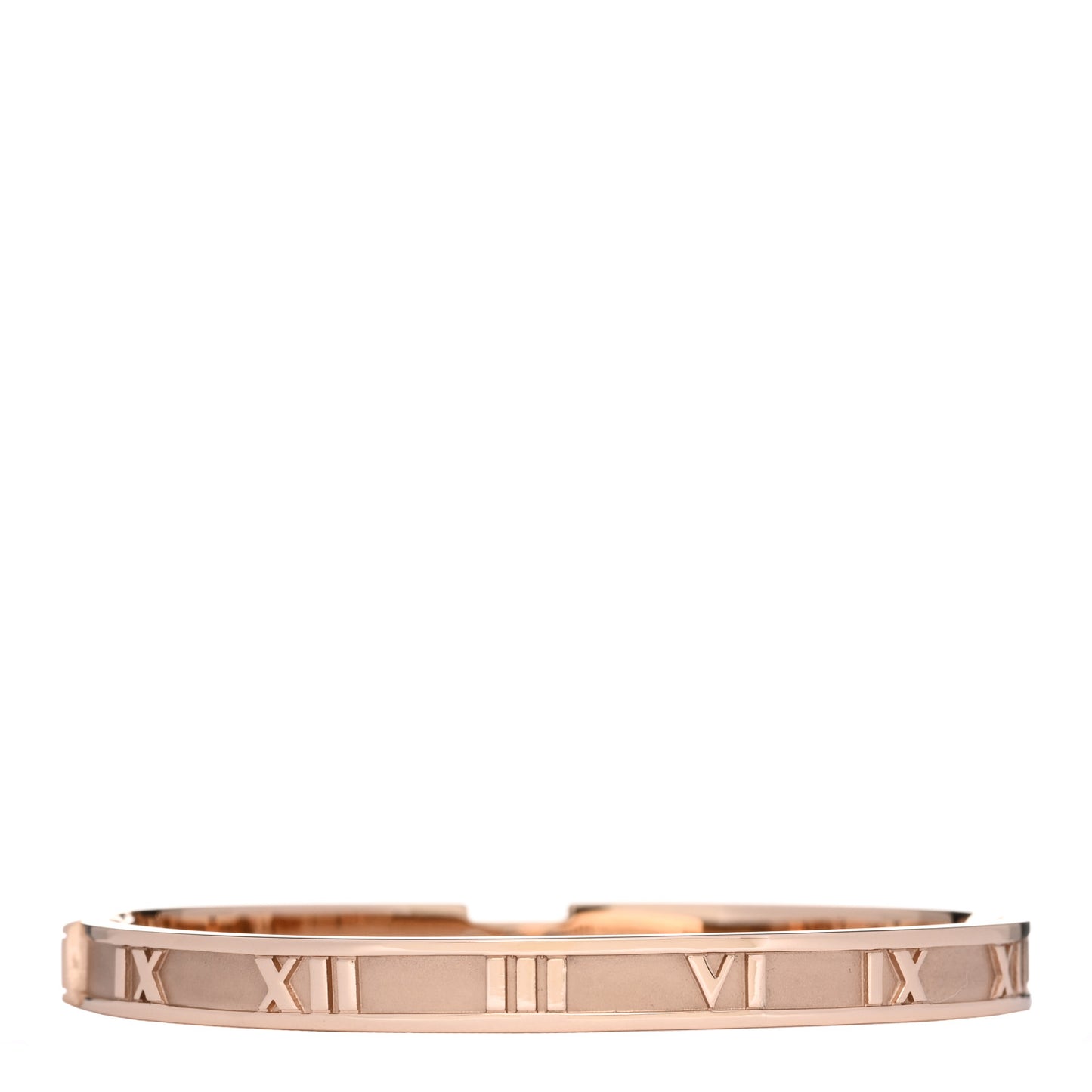 18K Rose Gold Diamond Atlas Closed Hinged Bangle Bracelet