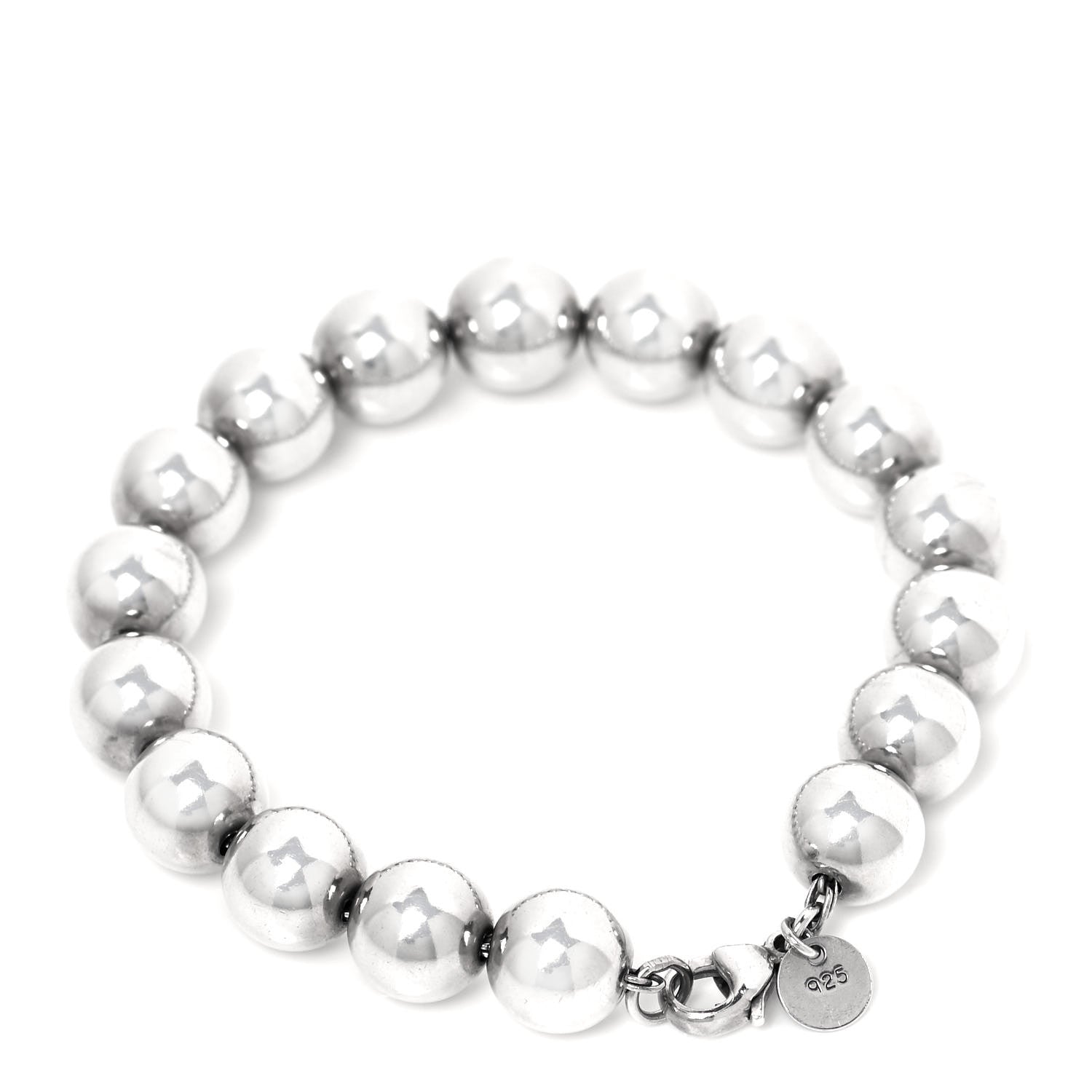 Tiffany Sterling Silver 10mm HardWear Ball Bracelet 5 of 15