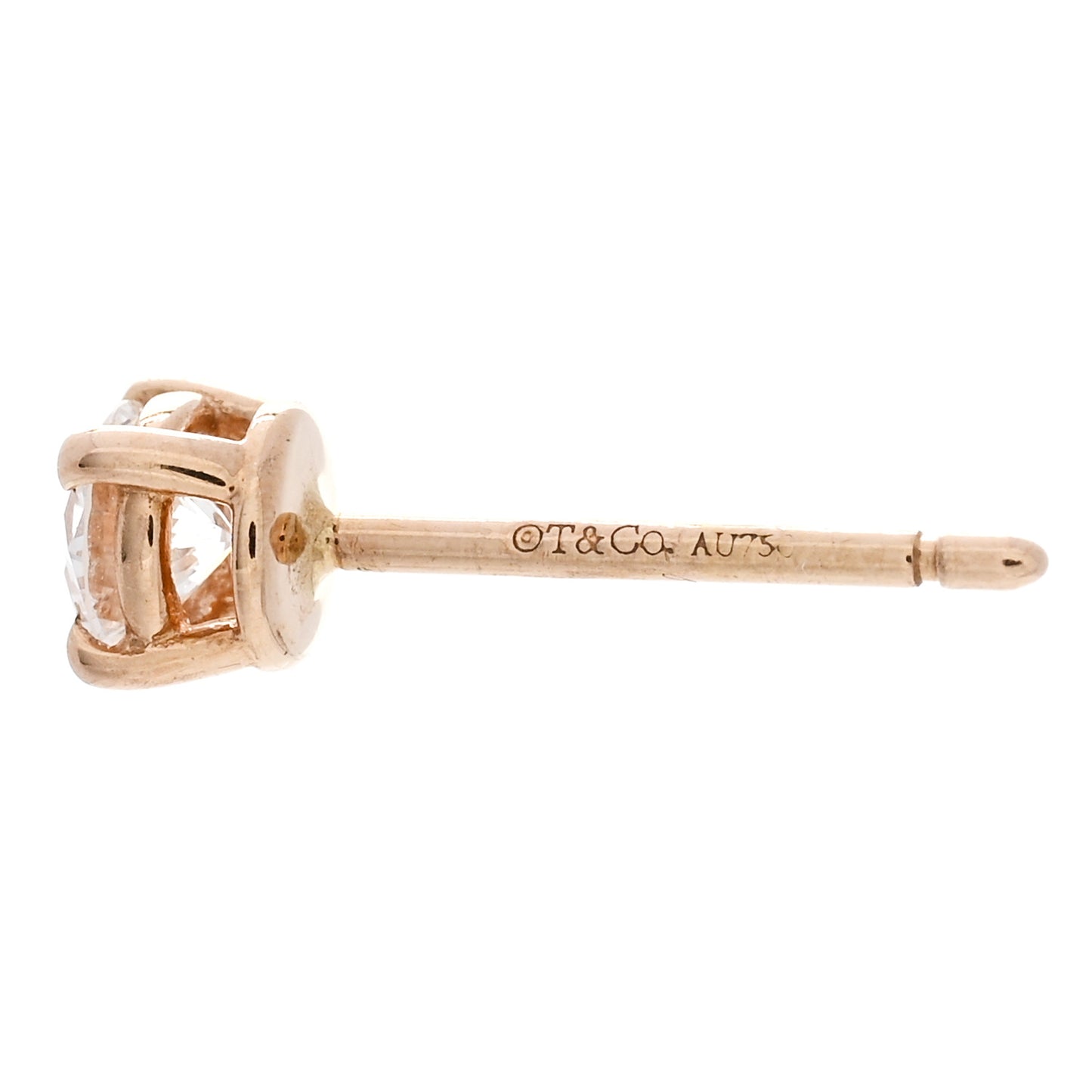 18K Rose Gold Diamond .22ctw Solitaire Earrings