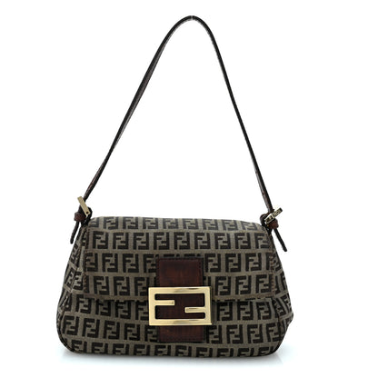 Fendi Zucchino Vitello Mini Mama Baguette Mogano Panna Bruciato 1 of 13