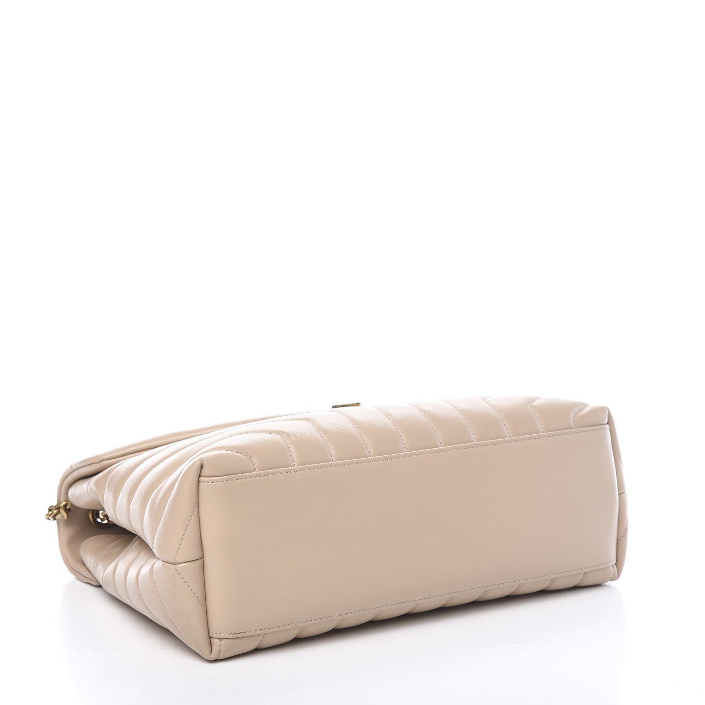 Calfskin Y Quilted Monogram Medium Loulou Chain Satchel Nude Powder