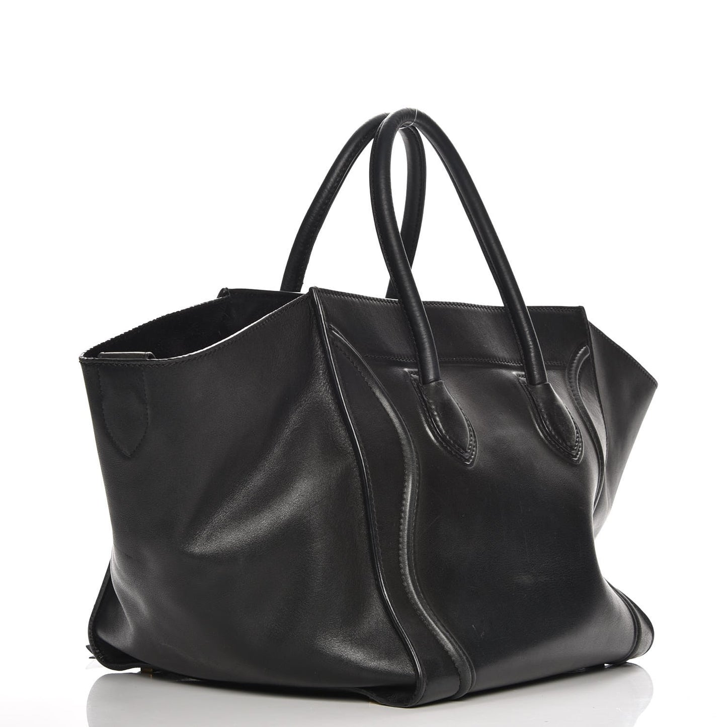 Smooth Calfskin Medium Phantom Luggage Black