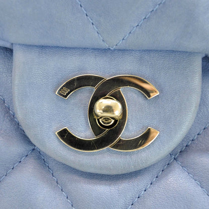 Chanel Distressed Lambskin Flap Blue 8 of 12