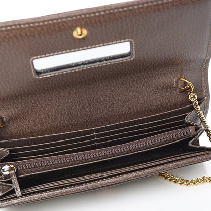 Gucci GG Supreme Monogram Web Ophidia Wallet On Chain Brown 5 of 10
