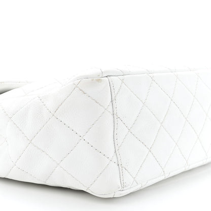 Chanel Caviar Quilted Maxi Single Flap White 9 of 13