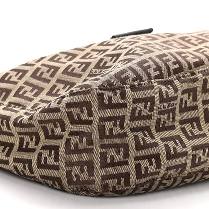 Fendi Zucchino Small Hobo Mogano Panna Testa 9 of 13