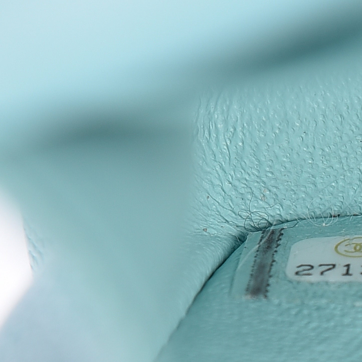 Caviar Quilted Medium Double Flap Light Blue