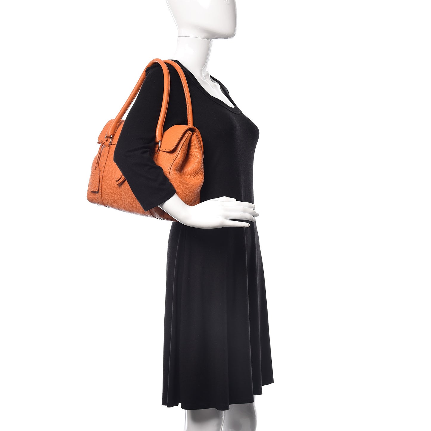 Cuoio Romano Selleria Medium Linda Satchel Orange
