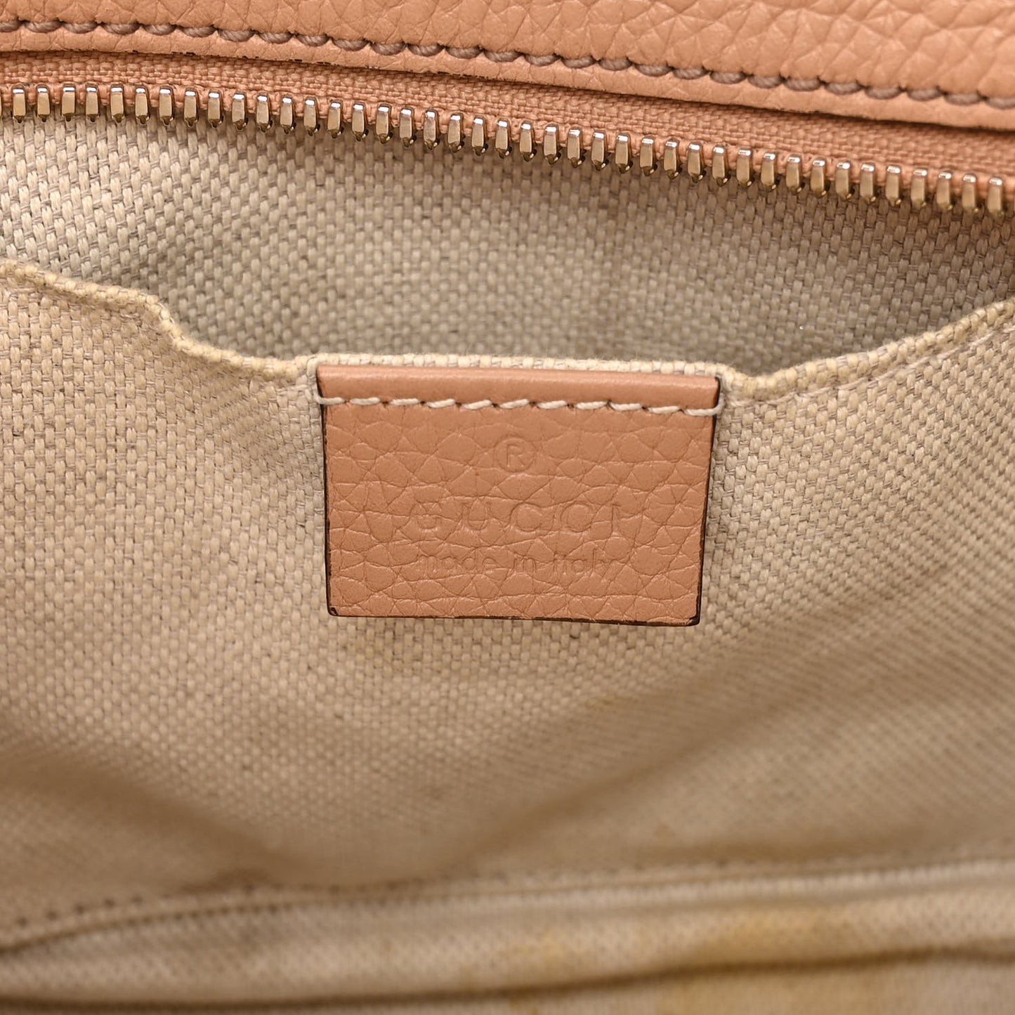 Pebbled Calfskin Small Soho Disco Bag Camelia