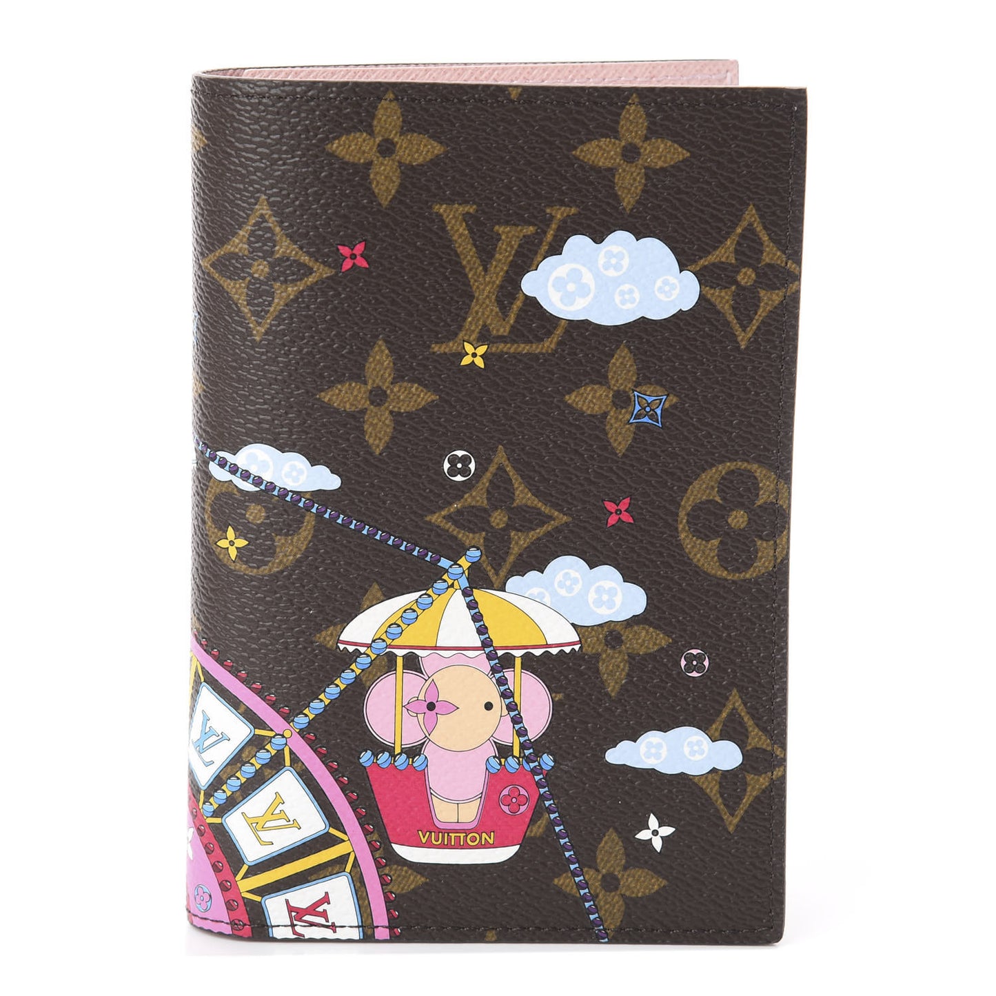 Monogram 2020 Christmas Animation Big Wheel Passport Cover Rose Ballerine