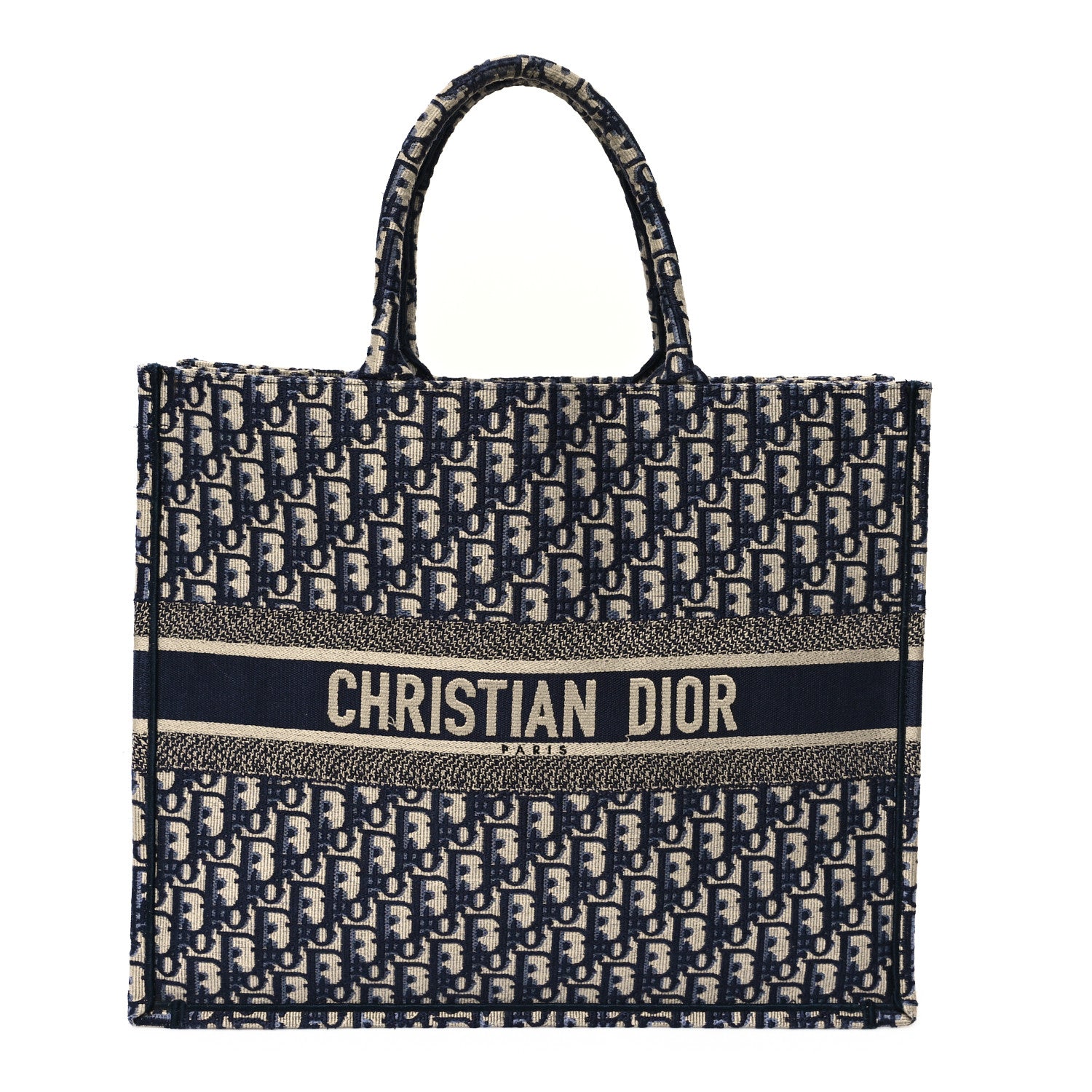 Christian Dior Oblique Large Book Tote Blue Multicolor 1 of 13