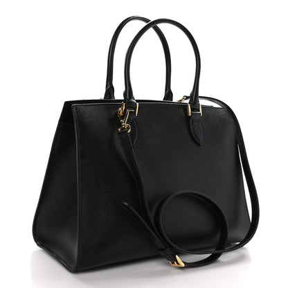 Prada Saffiano Soft Calfskin Tote Black 3 of 9