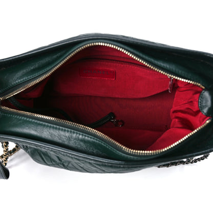 Chanel Aged Calfskin Quilted Medium Gabrielle Hobo Dark Green 4 of 10