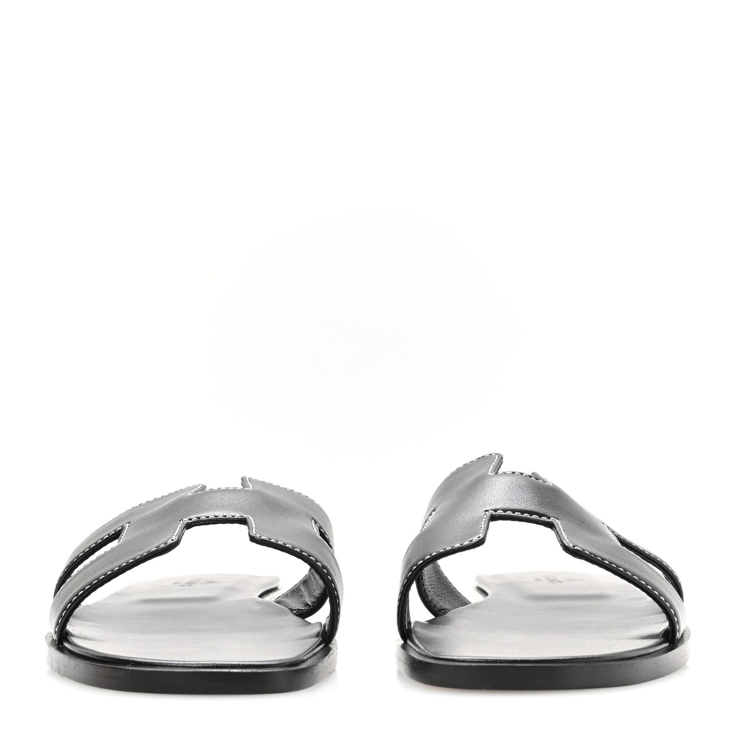 Box Calfskin Oran Sandals 37 Black
