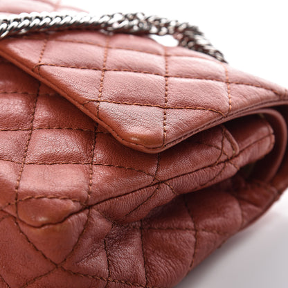 Chanel Glazed Lambskin Quilted Medium Double Flap Bijoux Chain Dark Orange 15 of 17