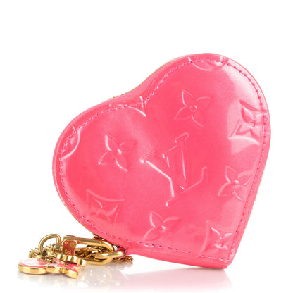 Louis Vuitton Vernis Heart Coin Purse Framboise 1 of 7