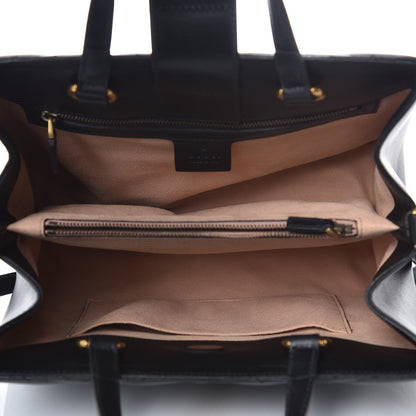 Gucci Calfskin Matelasse Small GG Marmont Tote Black 5 of 8