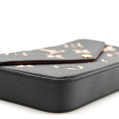 Louis Vuitton Empreinte Monogram Giant Felicie Pochette Black Beige 8 of 10