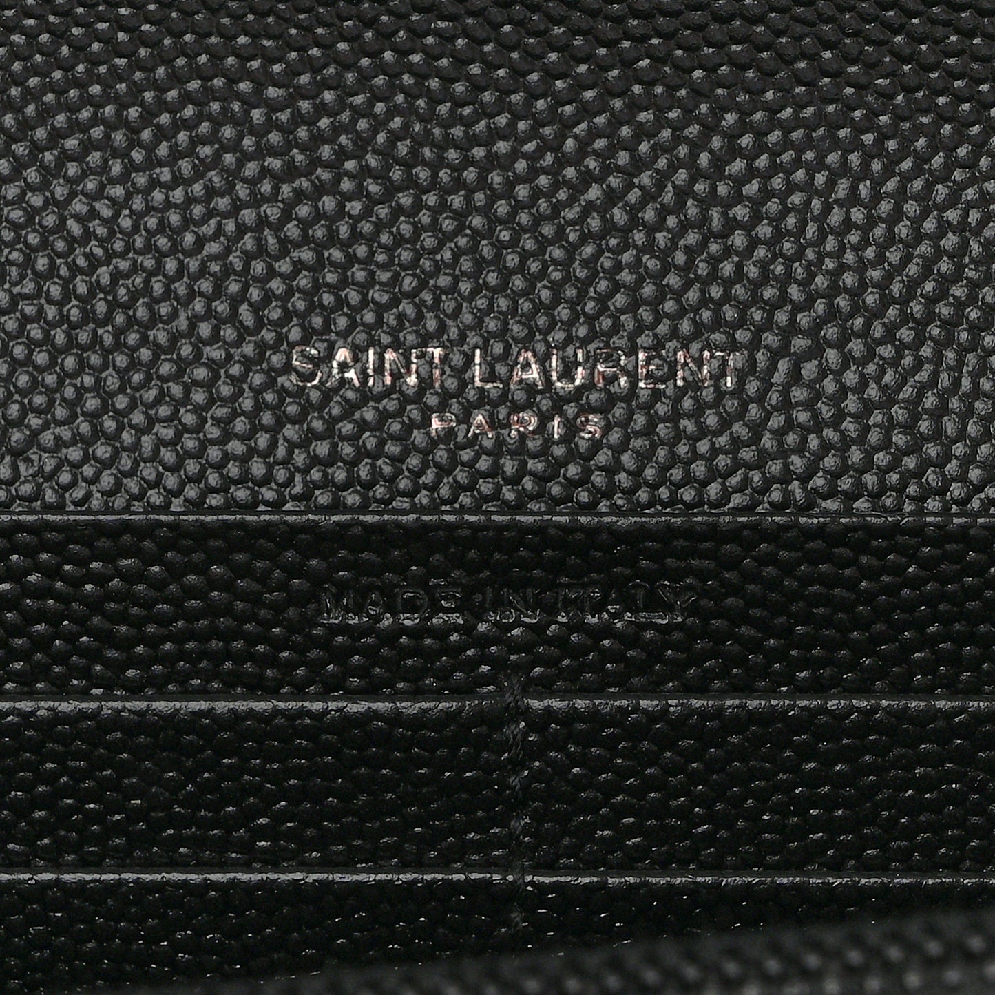 Grain De Poudre Matelasse Chevron Monogram Flap Wallet Black