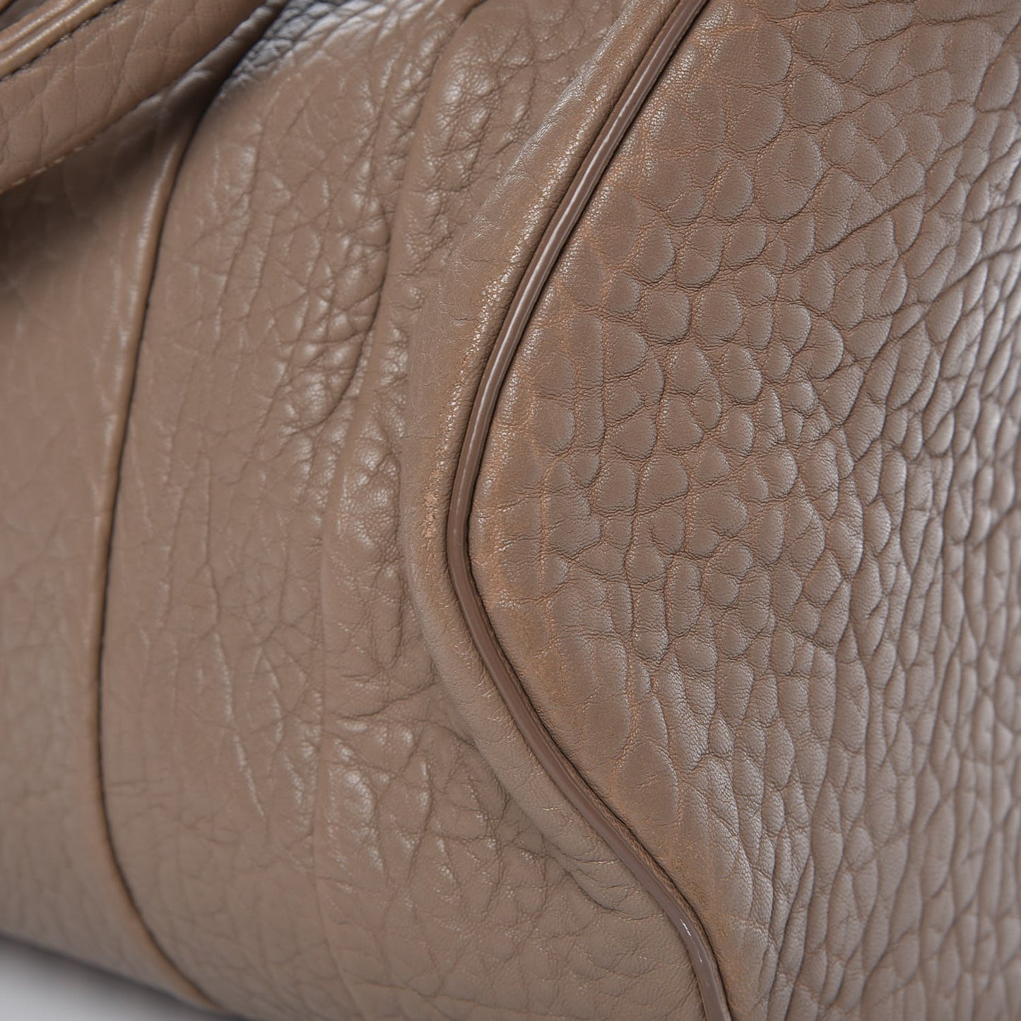 Pebbled Lambskin Rocco Latte Rose Gold Hardware
