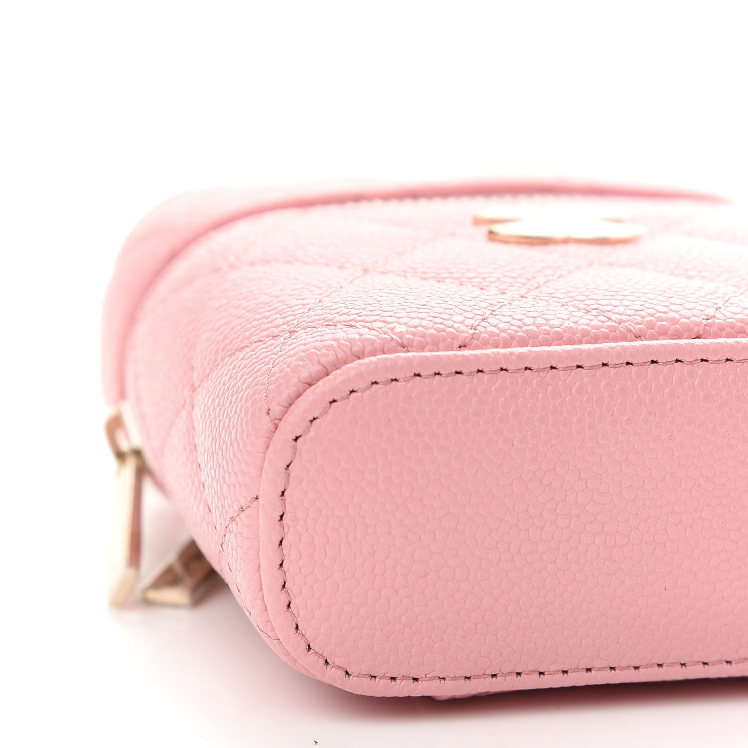 Chanel Caviar Quilted Small Handle With Care Vanity Case With Chain Pink 8 of 9