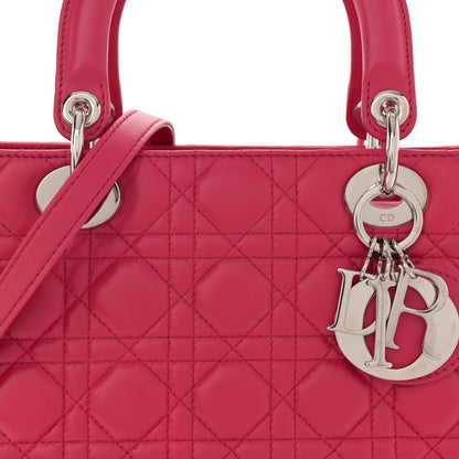 Christian Dior Lambskin Cannage Medium Lady Dior Pink 8 of 10