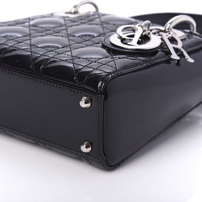 Christian Dior Patent Cannage Mini Lady Dior Black 7 of 9