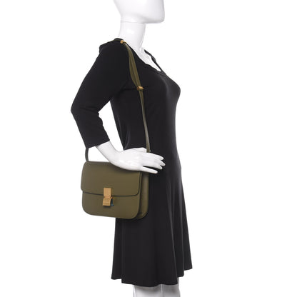 Celine Box Calfskin Classic Box Medium Flap Bag Army Green 2 of 9