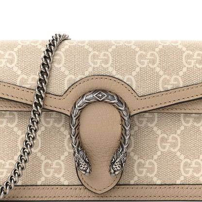 Gucci GG Supreme Monogram Textured Dollar Calfskin Super Mini Dionysus Shoulder Bag Beige Mystic White Oatmeal 7 of 9