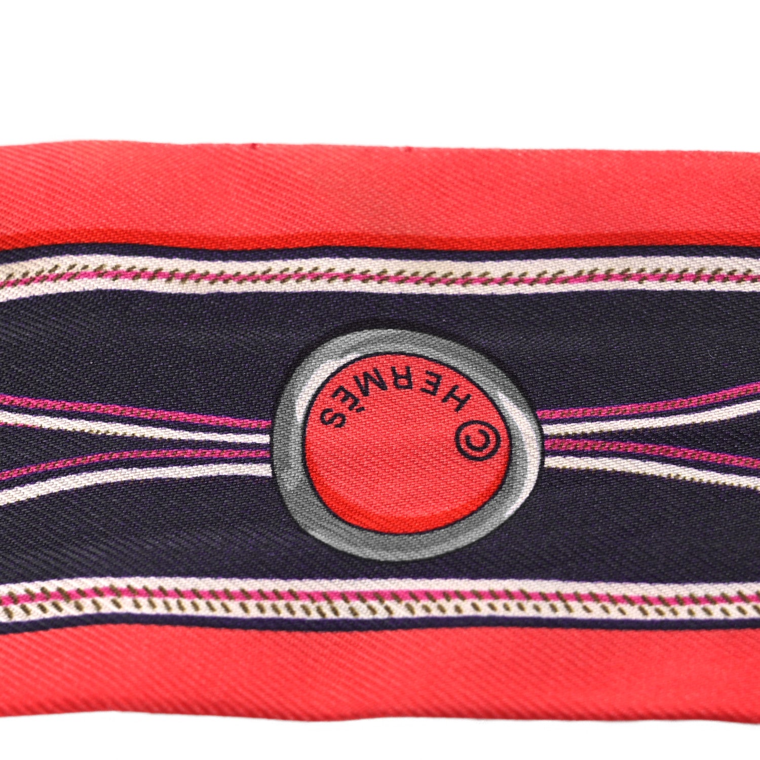 Hermes Silk Maillons Twilly Rouge Indigo Fuchsia 4 of 5