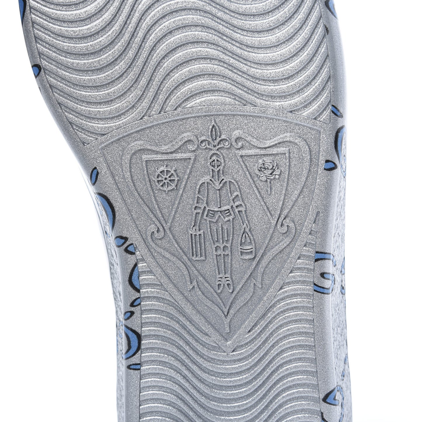 Miro Rubber Wax GucciGhost Print Mens New Ace Sneakers 9 Silver