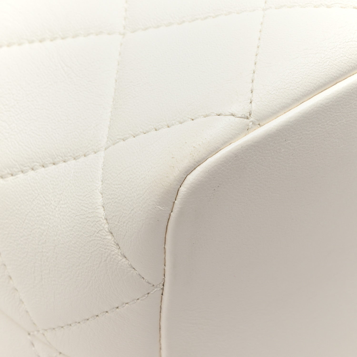 Chanel Lambskin Quilted CC Crystal Signature Chain Hobo White 10 of 11