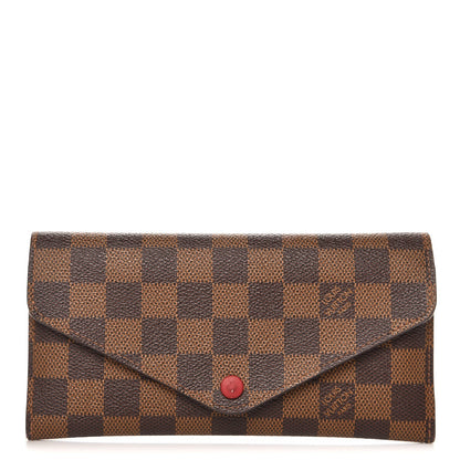 Louis Vuitton Damier Ebene Josephine Wallet Red 1 of 9
