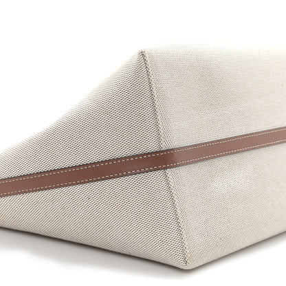 Burberry Canvas Smooth Calfskin Small Pocket Tote Soft Fawn Ecru 8 of 11