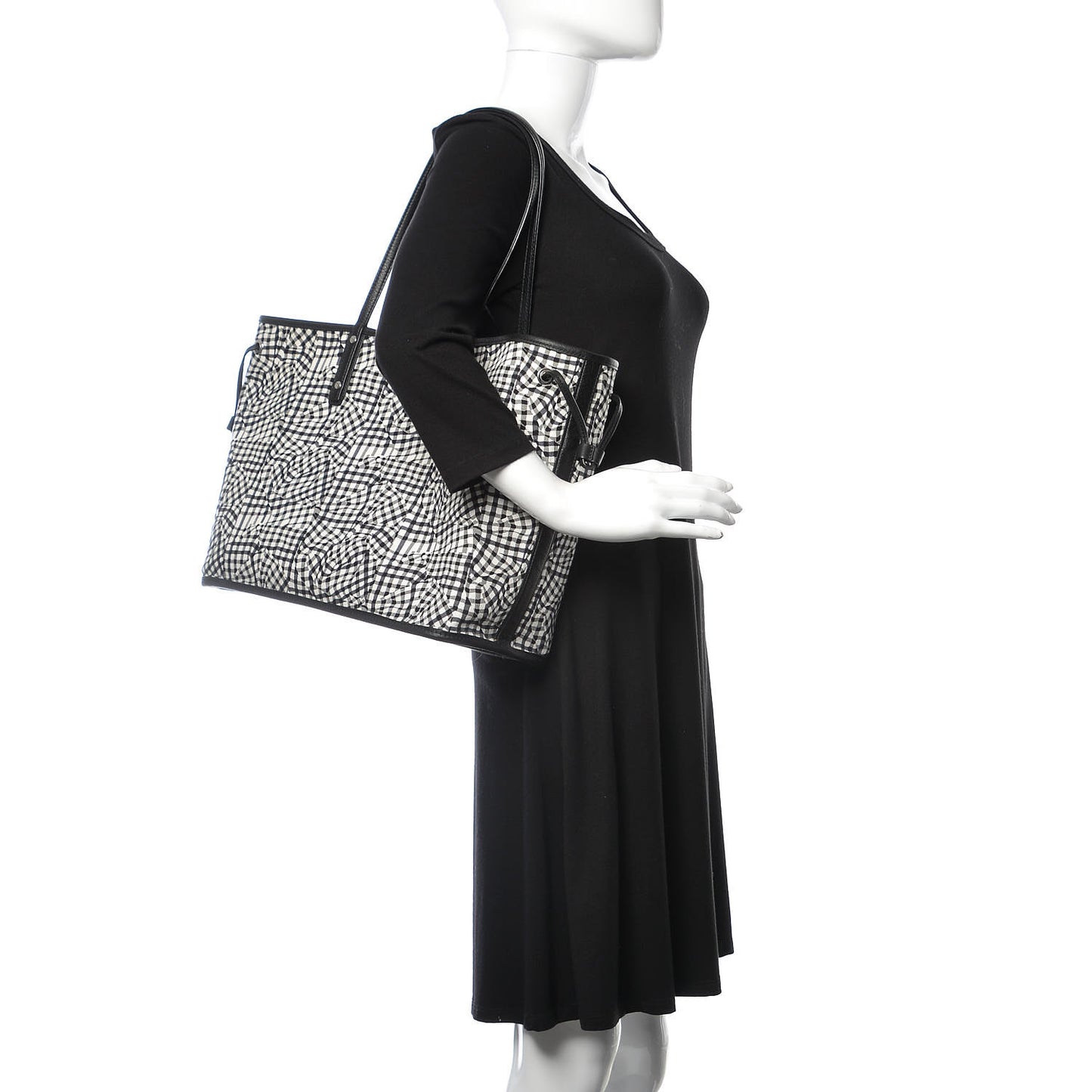 Visetos Medium Reversible Shopper Tote Black
