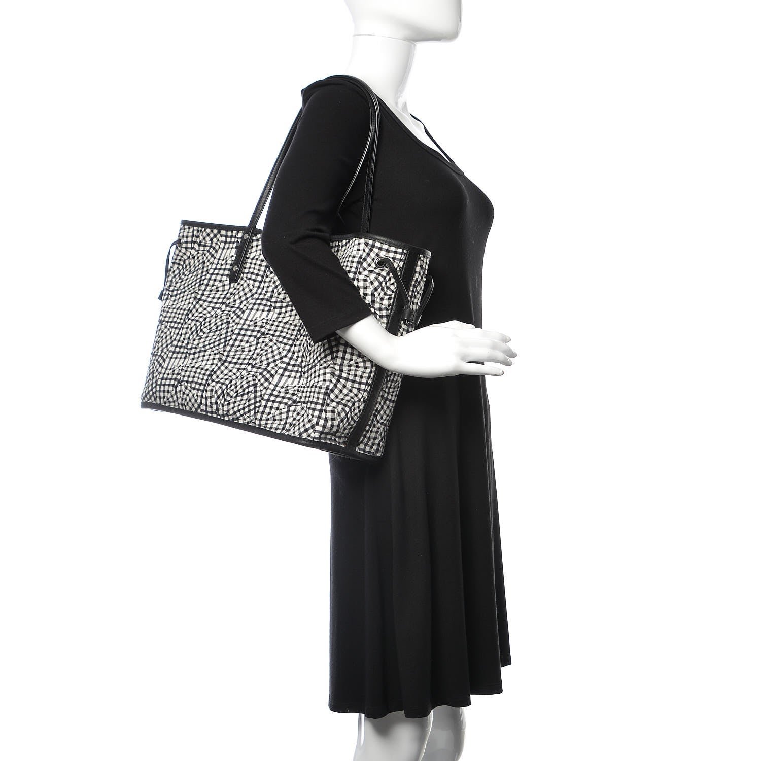MCM Visetos Medium Reversible Shopper Tote Black 3 of 13