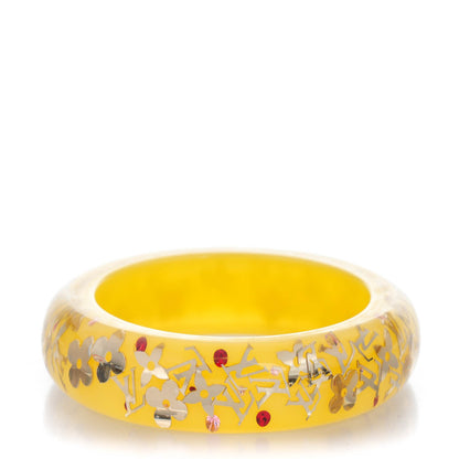 Louis Vuitton Resin Swarovski Medium Inclusion Bracelet GM Yellow 1 of 3